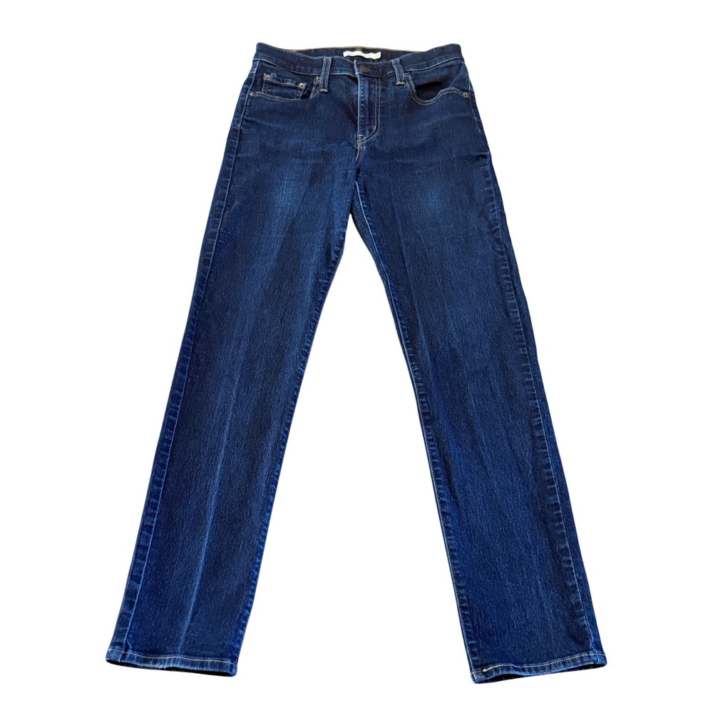 Levis 724 High Rise Straight Jeans Womens 29 Dark Wash Blue